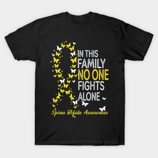 In this family noone fights alone..Spina bifida awareness T-Shirt